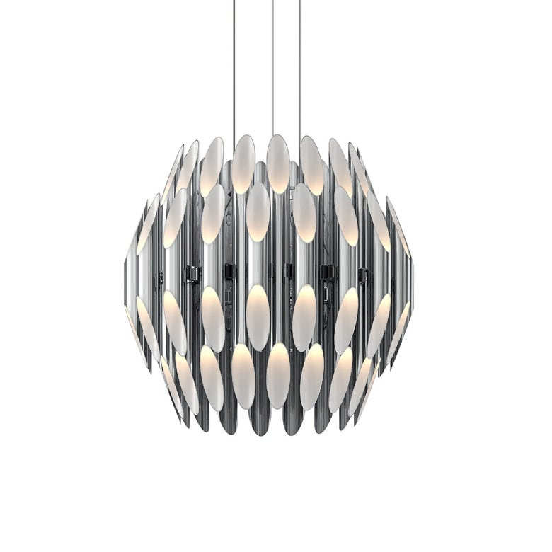 SONNEMAN Chimes 2-Tier Polished Chrome Chandelier