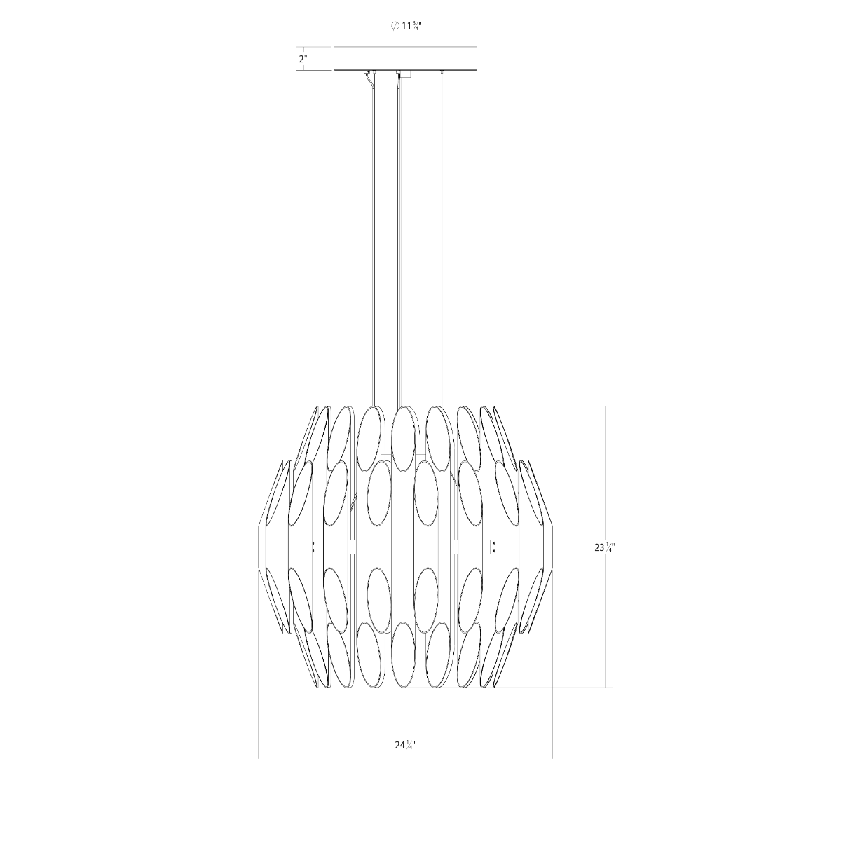SONNEMAN Chimes 2-Tier Satin Brass Chandelier