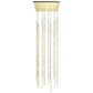 SONNEMAN Constellation Andromeda 24" 96-Light LED 3000K Satin Brass Clear Faceted Acrylic Shade Chandelier With 20 FT Cord Length