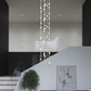SONNEMAN Constellation Andromeda 24" 96-Light LED 3000K Satin Brass White Optical Acrylic Shade Chandelier