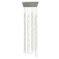 SONNEMAN Constellation Andromeda 24" 96-Light LED 3000K Satin Nickel White Optical Acrylic Shade Chandelier