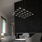 SONNEMAN Constellation Aquarius Medius 3000K LED Satin Nickel Clear Faceted Acrylic Shade Chandelier