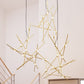 SONNEMAN Constellation Aquila 13-Light 3000K Satin Brass Chandelier With Clear Faceted Acrylic Shade and 10FT Cord Length