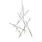 SONNEMAN Constellation Aquila 13-Light 3000K Satin Nickel Chandelier With Clear Faceted Acrylic Shade and 10FT Cord Length