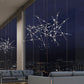 SONNEMAN Constellation Aquila 20-Light 2700K Satin Brass Chandelier With Clear Faceted Acrylic Shade and 20FT Cord Length