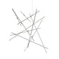 SONNEMAN Constellation Aquila 20-Light 2700K Satin Nickel Chandelier With Clear Faceted Acrylic Shade and 20FT Cord Length