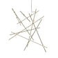SONNEMAN Constellation Aquila 20-Light 3000K Satin Brass Chandelier With Clear Faceted Acrylic Shade and 10FT Cord Length