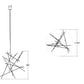 SONNEMAN Constellation Aquila 20-Light 3000K Satin Nickel Chandelier With White Optical Acrylic Lens and 10FT Cord Length