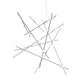 SONNEMAN Constellation Aquila 20-Light 3000K Satin Nickel Chandelier With White Optical Acrylic Lens and 10FT Cord Length