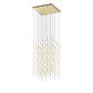 SONNEMAN Constellation Cosmic Cube 20" 100-Light LED 3000K Satin Brass White Optical Acrylic Shade Chandelier With 10 FT Cord Length