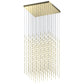 SONNEMAN Constellation Cosmic Cube 30" 245-Light LED 2700K Satin Brass White Optical Acrylic Shade Chandelier With 10 FT Cord Length