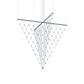 SONNEMAN Constellation Galaxy Matrix Arrow 120-Light LED Small Bright Satin Aluminum Clear Faceted Acrylic Shade Chandelier