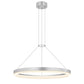 SONNEMAN Corona 24" 3000K Bright Satin Aluminum Optical Acrylic Shade Ring Pendant Light With 6' Cord Length