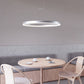 SONNEMAN Corona 32" 3000K Bright Satin Aluminum Optical Acrylic Shade Ring Pendant Light With 6' Cord Length