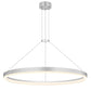 SONNEMAN Corona 32" 3000K Bright Satin Aluminum Optical Acrylic Shade Ring Pendant Light With 6' Cord Length