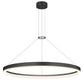 SONNEMAN Corona 32" 3000K Satin Black Optical Acrylic Shade Ring Pendant Light With 20' Cord Length