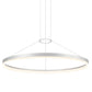 SONNEMAN Corona 48" 3000K Bright Satin Aluminum Optical Acrylic Shade Ring Pendant Light With 6' Cord Length