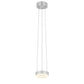 SONNEMAN Corona 6" 3000K Bright Satin Aluminum Optical Acrylic Shade Ring Pendant Light With 6' Cord Length