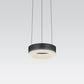 SONNEMAN Corona 6" 3000K Satin Black Optical Acrylic Shade Ring Pendant Light With 20' Cord Length