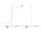 SONNEMAN Counterpoint 4-Light LED Bright Satin Aluminum Optical Acrylic Shade Linear Pendant Light