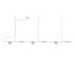 SONNEMAN Counterpoint 6-Light LED Bright Satin Aluminum Optical Acrylic Shade Linear Pendant Light