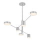 SONNEMAN Counterpoint 6-Light LED Bright Satin Aluminum Optical Acrylic Shade Pendant Light