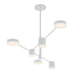 SONNEMAN Counterpoint 6-Light LED Satin White Aluminum With Optical Acrylic Shade Pendant Light