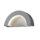 SONNEMAN Crest LED Textured Gray Aluminum With Frosted Optical Acrylic Shade Wall Sconce
