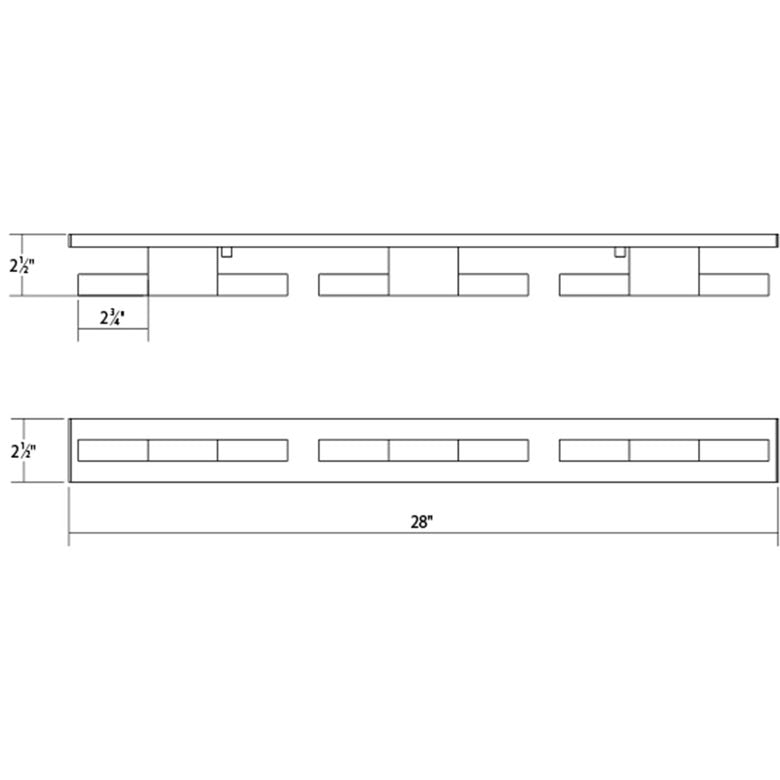 SONNEMAN Crystal Rods 6-Light LED Satin White Frosted White Lens Etched Glass Shade Vanity Bath Bar Lighting