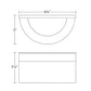 SONNEMAN Cusp LED Textured Gray Aluminum With Frosted Optical Acrylic Shade Wall Sconce