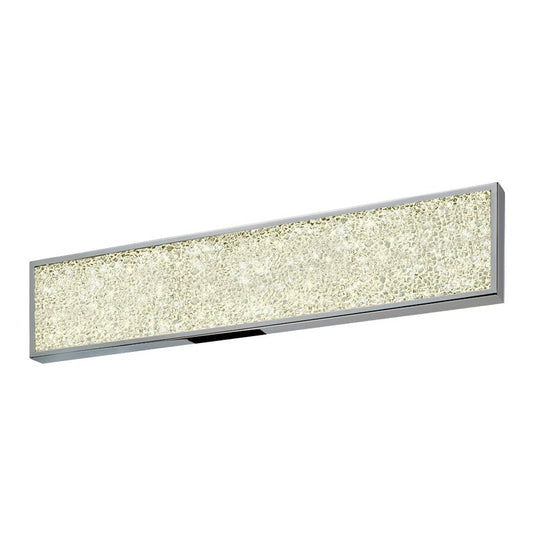 SONNEMAN Dazzle 24" LED Polished Chrome Crushed Glass Shade Vanity Bath Bar Lighting