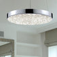 SONNEMAN Dazzle LED Polished Chrome Crushed Glass Pendant Light