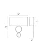 SONNEMAN Dianelli 2-Light SBCFL GU24 Base Polished Nickel Metal Acrylic Shade Wall Sconce