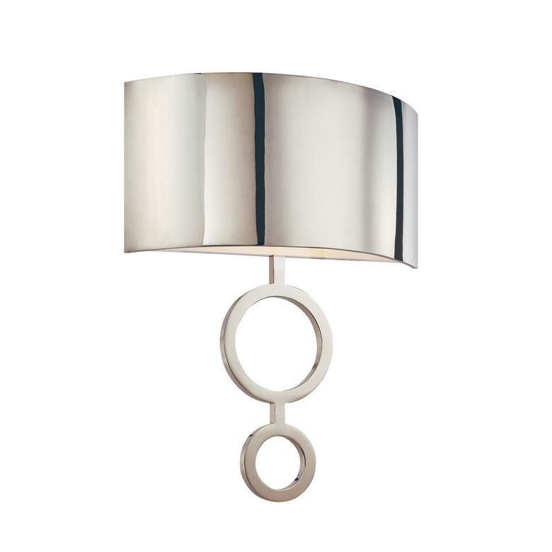 SONNEMAN Dianelli 2-Light SBCFL GU24 Base Polished Nickel Metal Acrylic Shade Wall Sconce