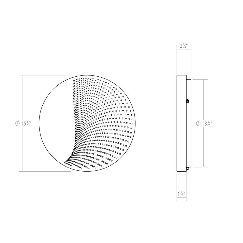 SONNEMAN Dotwave 1-Light LED Large Textured White Aluminum Shade Round Wall Sconce