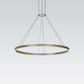 SONNEMAN Double Corona 48" 2-Light LED Bright Satin Aluminum Frosted Acrylic Shade Ring Pendant Light With 20' Cord Length