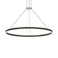 SONNEMAN Double Corona 60" 2-Light LED Satin Black Frosted Acrylic Shade Ring Pendant Light With 6' Cord Length