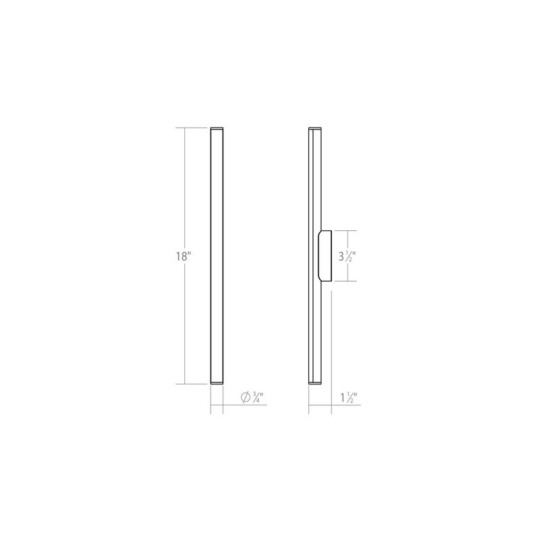 SONNEMAN Fino 18" 1-Light LED 3000K Satin White Optical Acrylic Shade Vanity Bath Bar Lighting