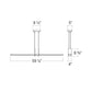 SONNEMAN Fino 2-Light LED Satin Black Optical Acrylic Shade Duo Pendant Light