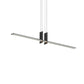 SONNEMAN Fino 2-Light LED Satin Black Optical Acrylic Shade Duo Pendant Light
