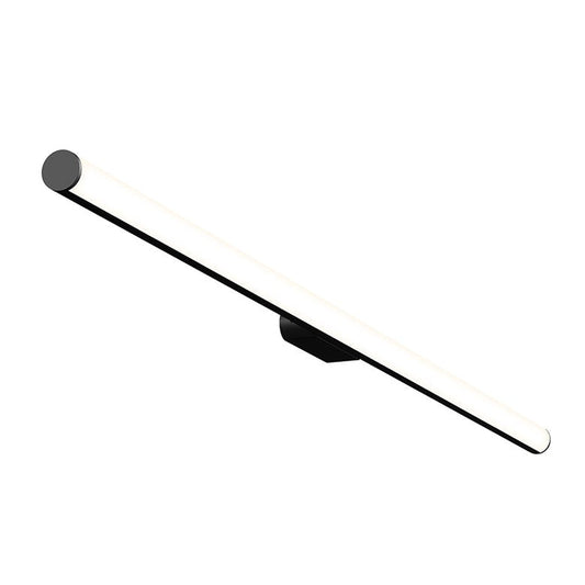 SONNEMAN Fino 32" 1-Light LED 3000K Satin Black Optical Acrylic Shade Vanity Bath Bar Lighting