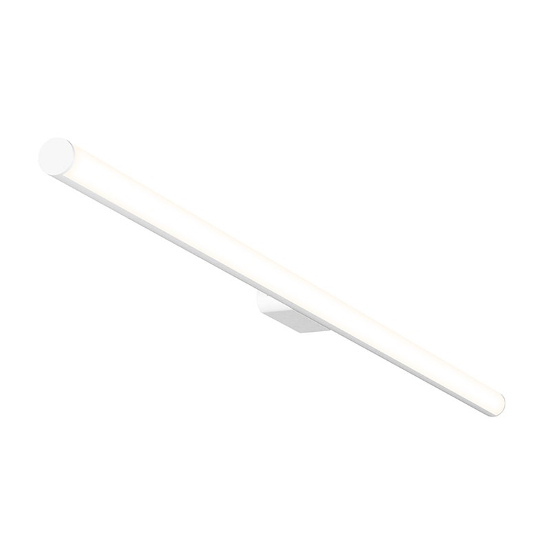SONNEMAN Fino 32" 1-Light LED 3000K Satin White Optical Acrylic Shade Vanity Bath Bar Lighting