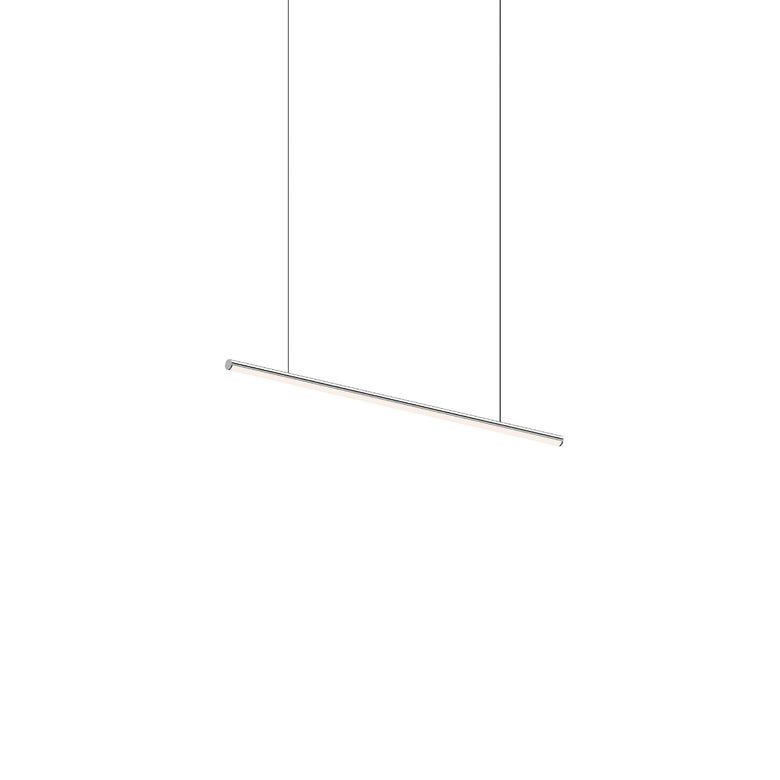 SONNEMAN Fino 36" 1-Light LED 3000K Polished Chrome White Acrylic Shade Linear Suspension Pendant Light