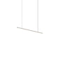 SONNEMAN Fino 36" 1-Light LED 3500K Polished Chrome White Acrylic Shade Linear Suspension Pendant Light
