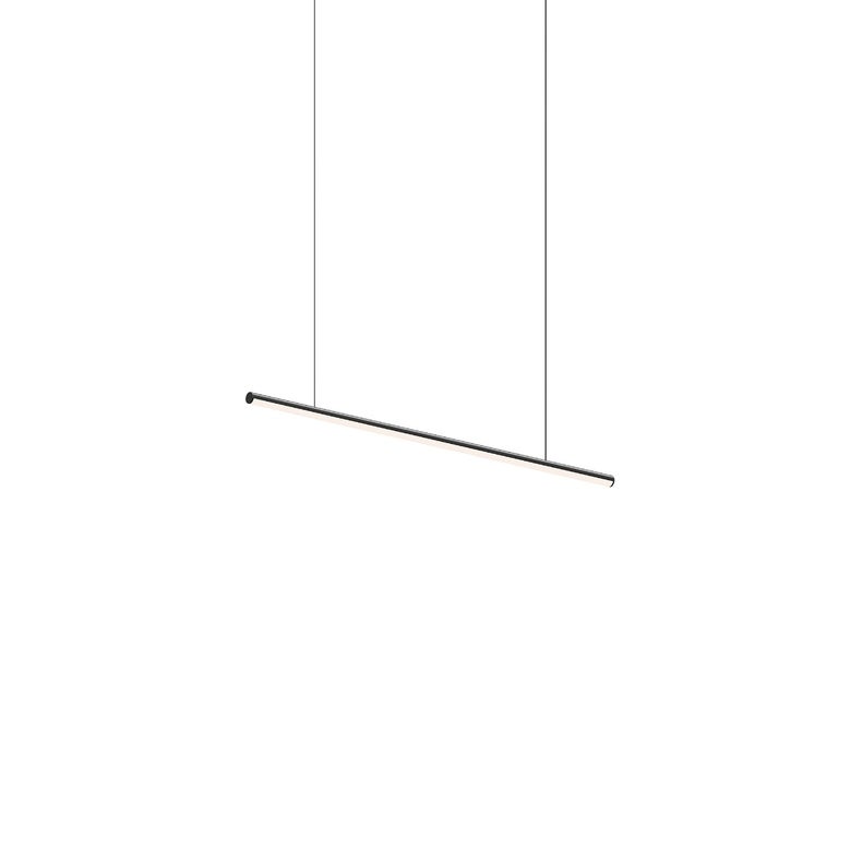 SONNEMAN Fino 36" 1-Light LED 3500K Satin Black White Acrylic Shade Linear Suspension Pendant Light