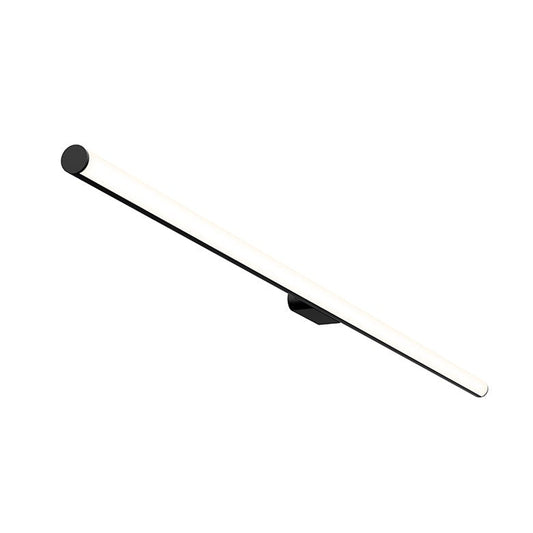SONNEMAN Fino 40" 1-Light LED 3000K Satin Black Optical Acrylic Shade Vanity Bath Bar Lighting