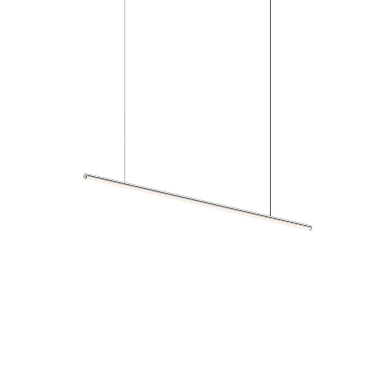 SONNEMAN Fino 48" 1-Light LED 3500K Polished Chrome White Acrylic Shade Linear Suspension Pendant Light