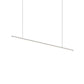 SONNEMAN Fino 60" 1-Light LED 3000K Polished Chrome White Acrylic Shade Linear Suspension Pendant Light
