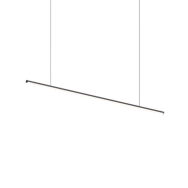 SONNEMAN Fino 60" 1-Light LED 3000K Satin Black White Acrylic Shade Linear Suspension Pendant Light