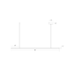 SONNEMAN Fino 60" 1-Light LED 3500K Polished Chrome White Acrylic Shade Linear Suspension Pendant Light